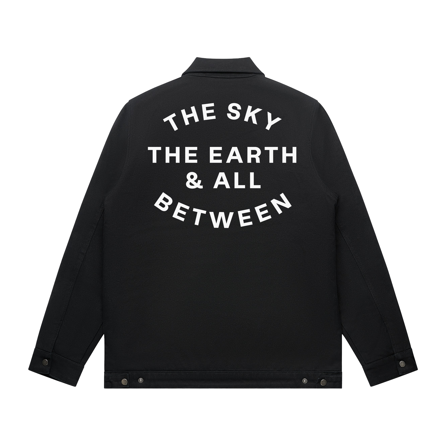 The Sky, The Earth Text Black Jacket