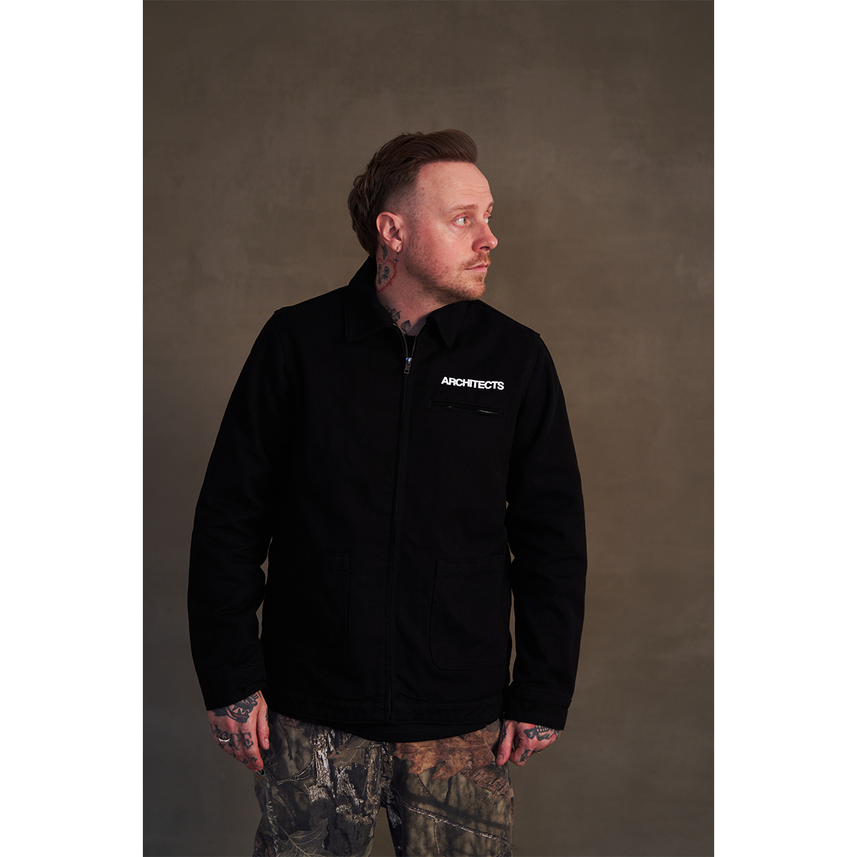 The Sky, The Earth Text Black Jacket