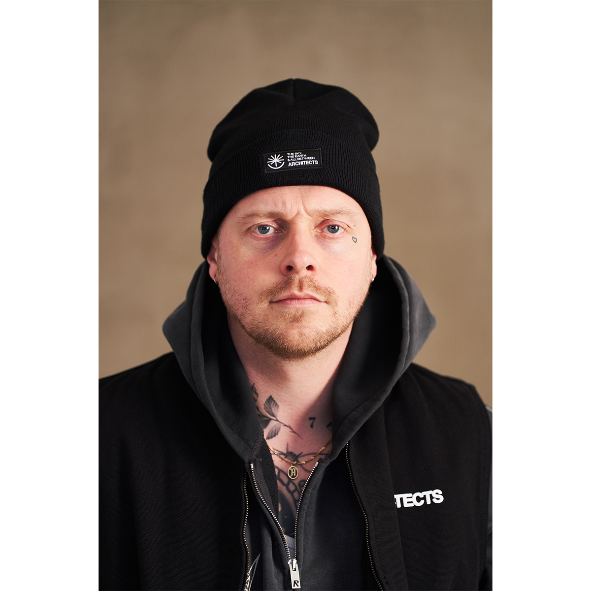 The Sky, The Earth Logo Black Beanie