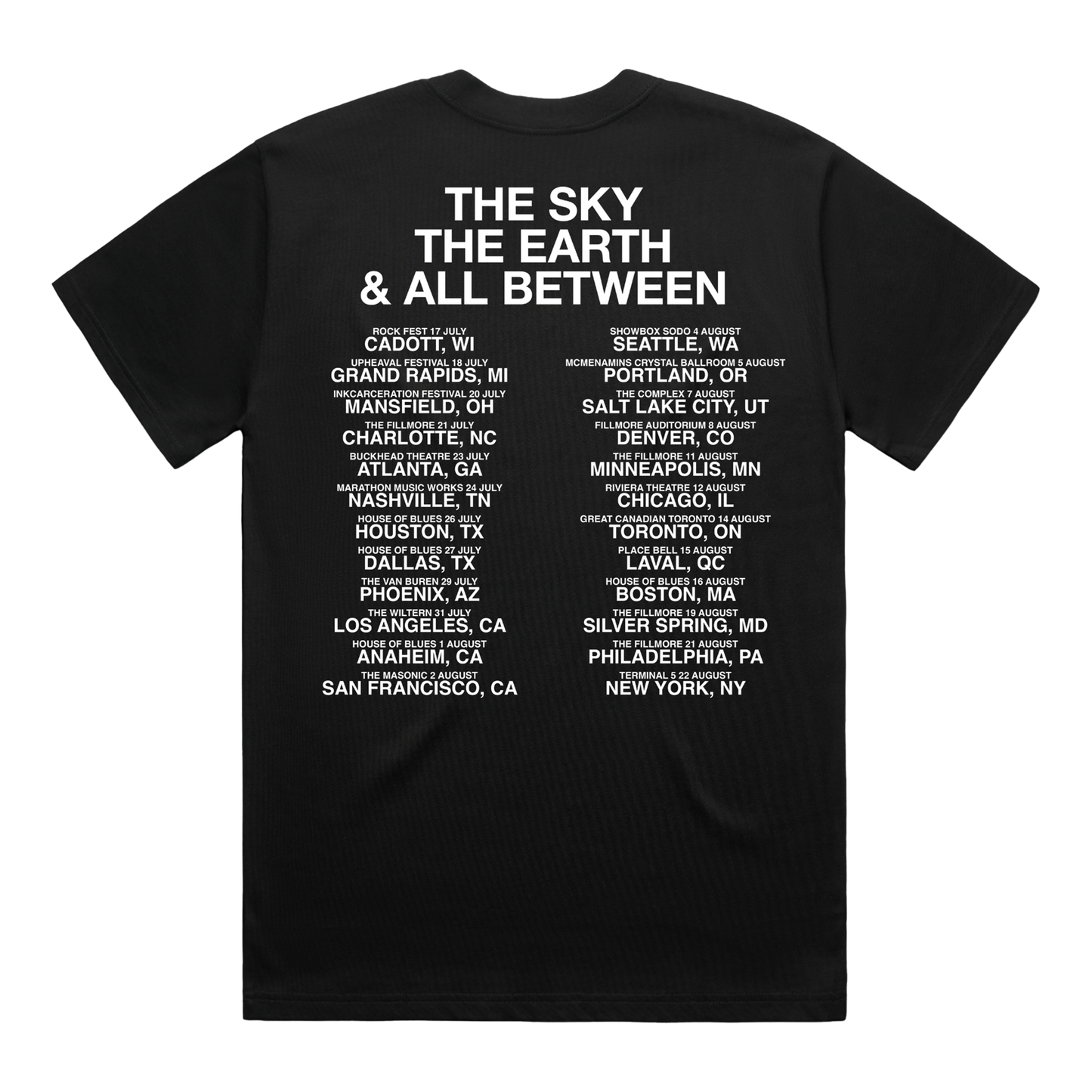 TSTE&AB NA 2025 Tour Tee