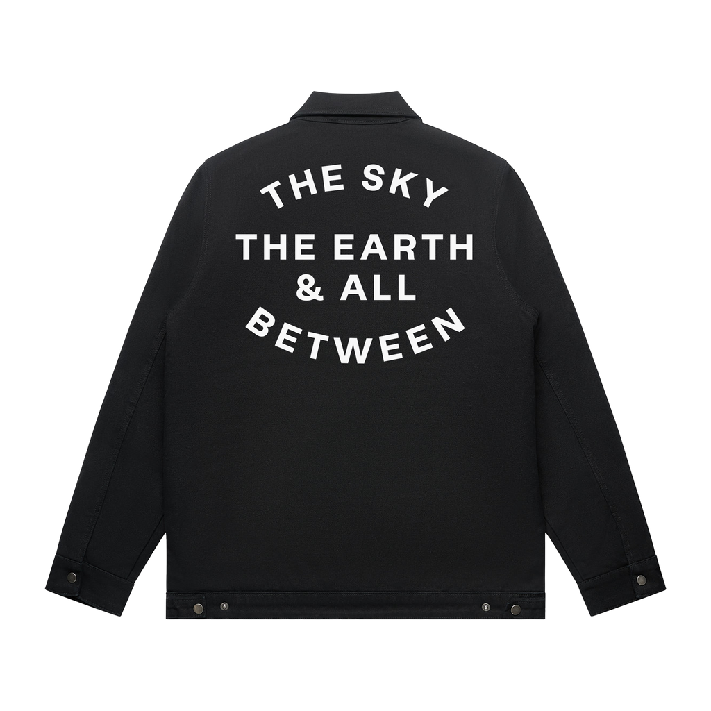 The Sky, The Earth Text Black Jacket
