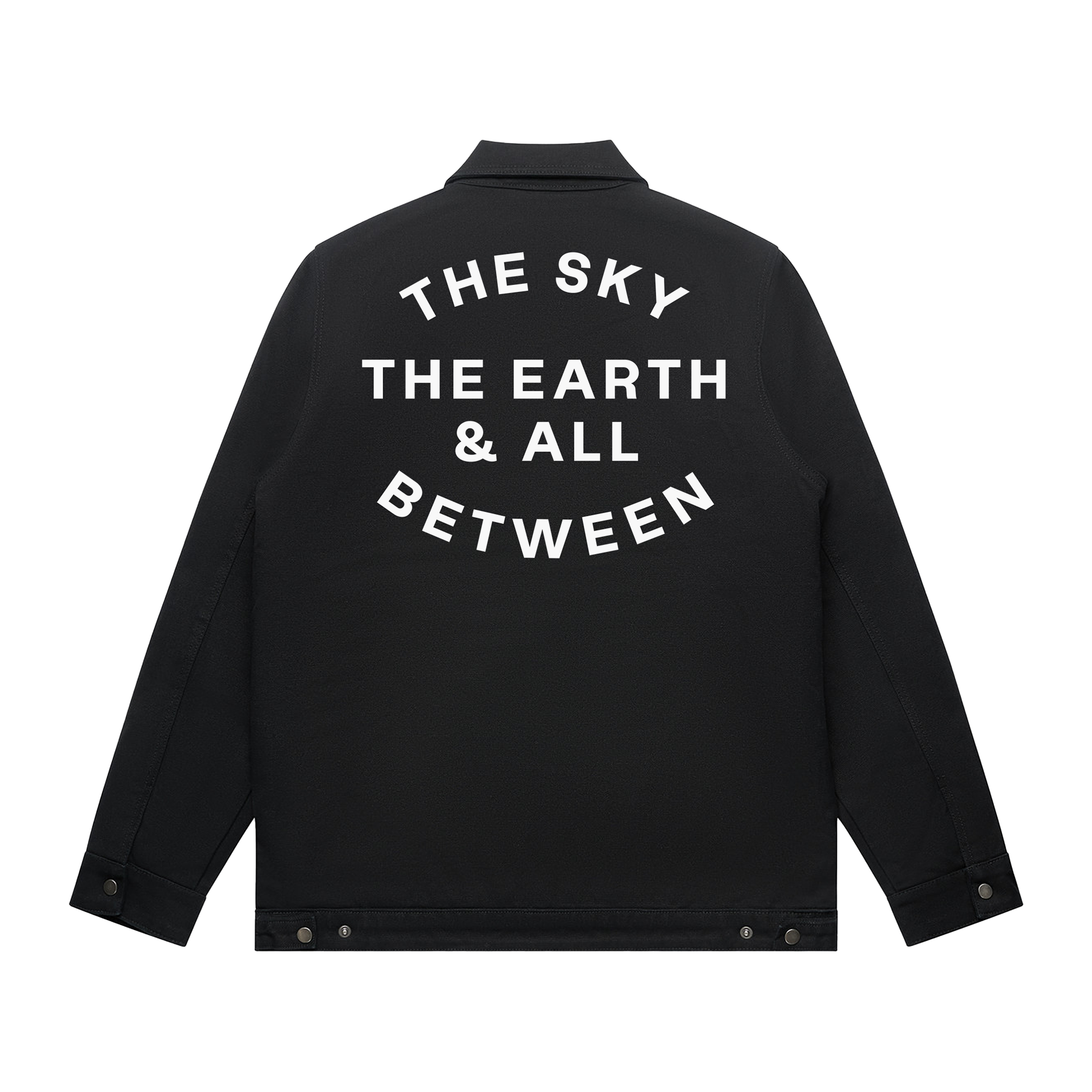 The Sky, The Earth Text Black Jacket