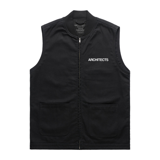 The Sky The Earth Text Black Vest