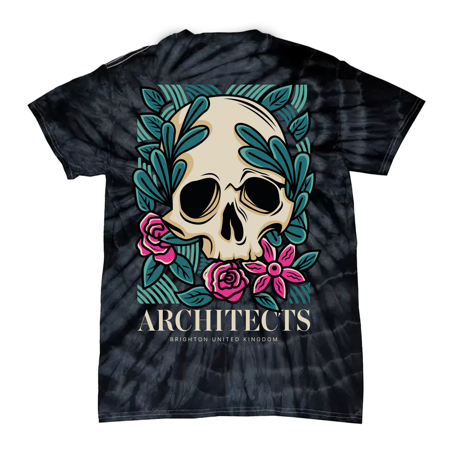 Floral Skull (Tie-dye) T-shirt