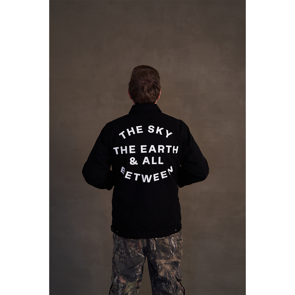 The Sky, The Earth Text Black Jacket
