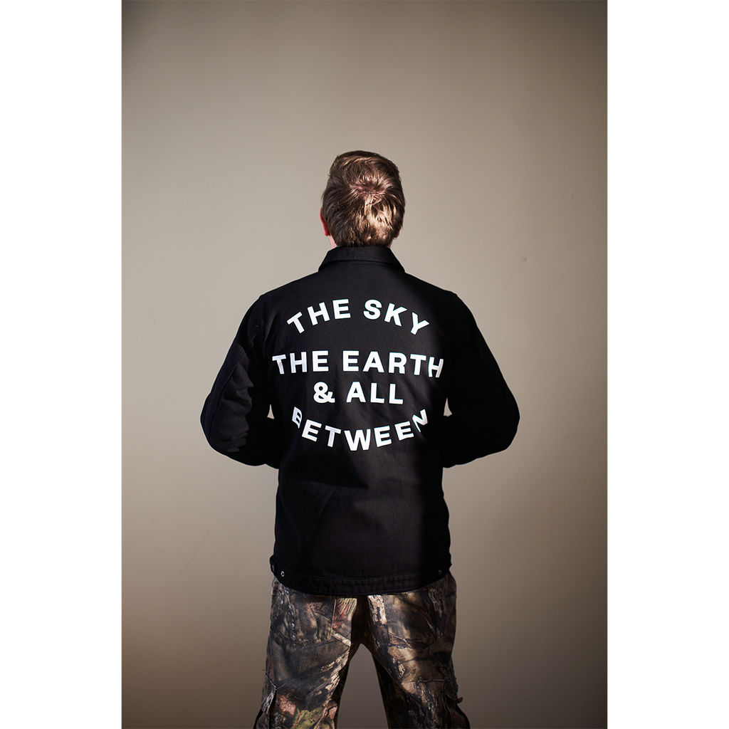 The Sky, The Earth Text Black Jacket