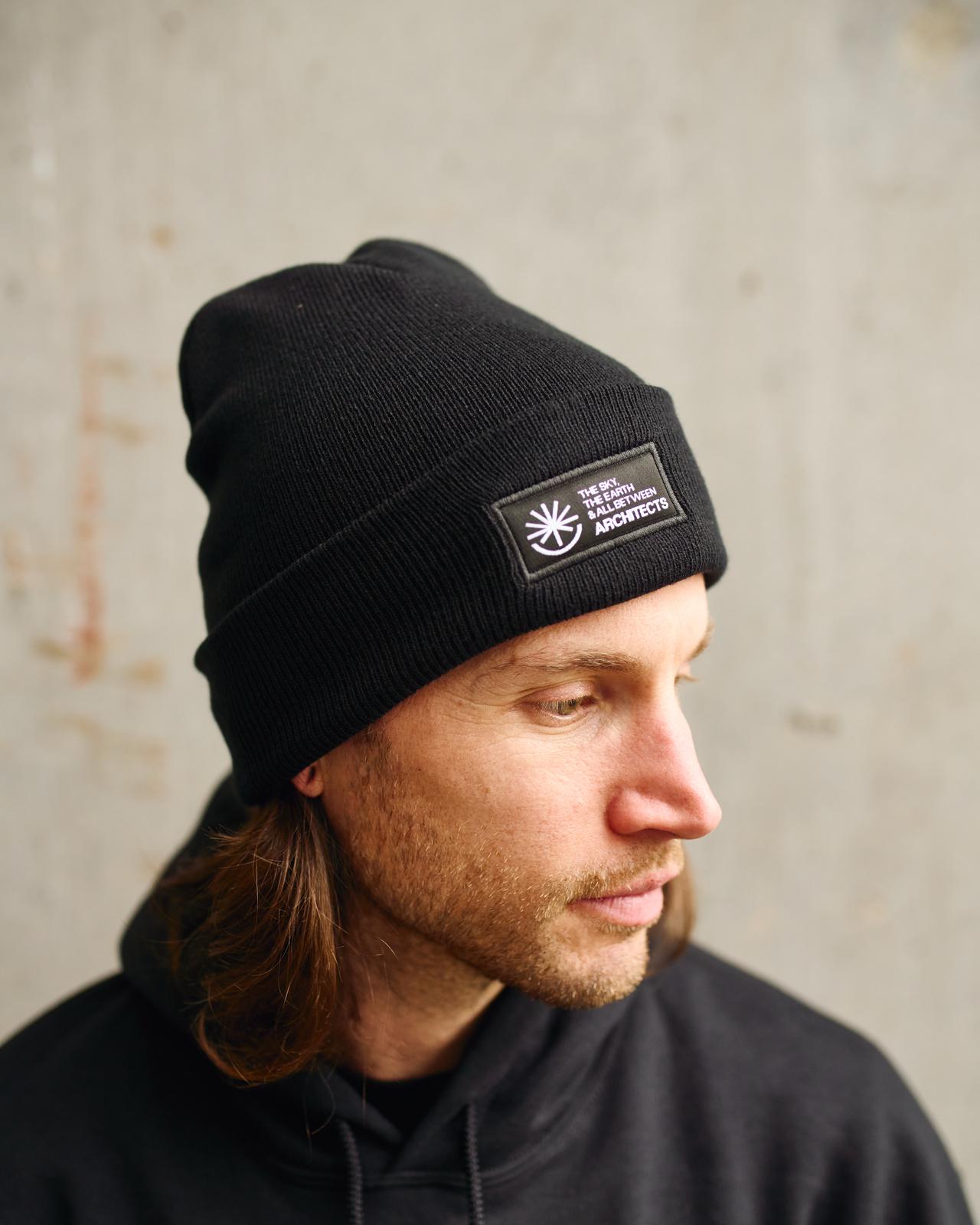 The Sky, The Earth Logo Black Beanie